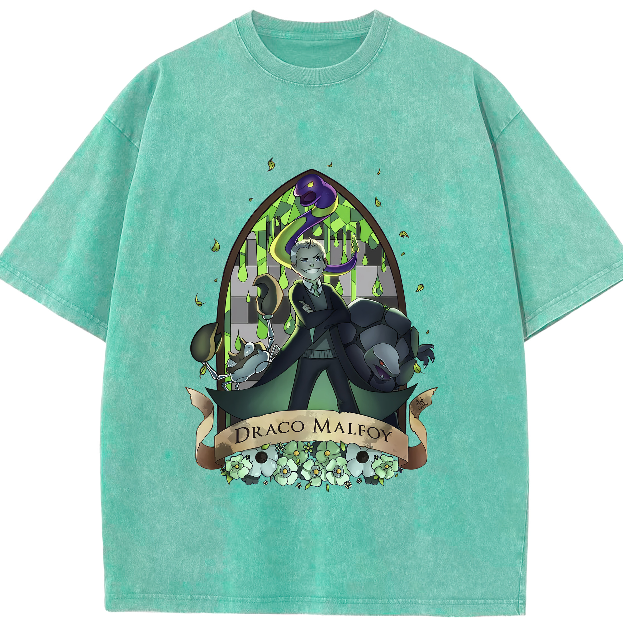 （画像用） Harry Potter ハリー・ポッターシリーズ 綿100% ヴィンテージ風 半袖Tシャツ（フロントプリント）